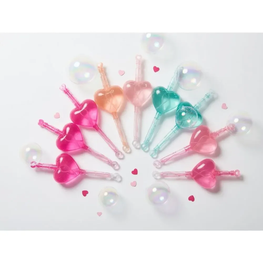 28pc Valentine's Day Heart Bubble Wands Set